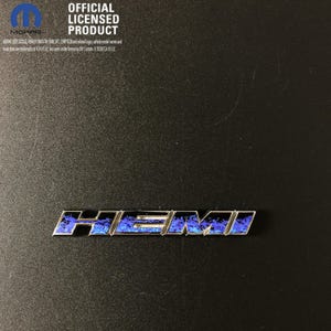 Dodge HEMI Fender Emblem Insert Overlay Decal L&R BLUE Fire Flames Fits 11-20 Dodge Challenger Charger Durango