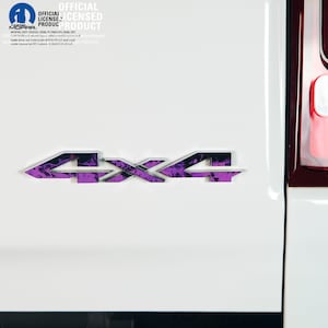 RAM 4x4 Emblem Overlay Decals PURPLE FIRE Flames Fits 2009-2025 1500-5500