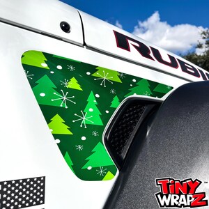 Par de calcomanías para la ventilación del guardabarros de Jeep "Árbol de Navidad" para Wrangler JL y Gladiator 2018-2026 imagen 3