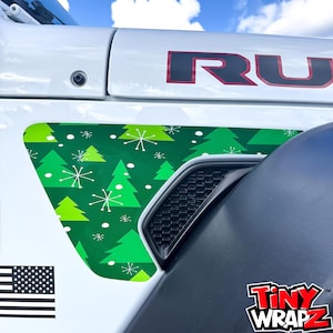 Par de calcomanías para la ventilación del guardabarros de Jeep "Árbol de Navidad" para Wrangler JL y Gladiator 2018-2026 imagen 1