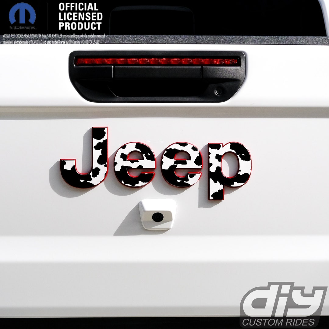 Jeep Gladiator Tailgate Emblem Overlay Decals cow Etsy