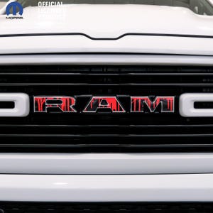 RAM Grill Emblem Overlay Decalques DRIPPING RED Serve para 2009-2025 1500-5500