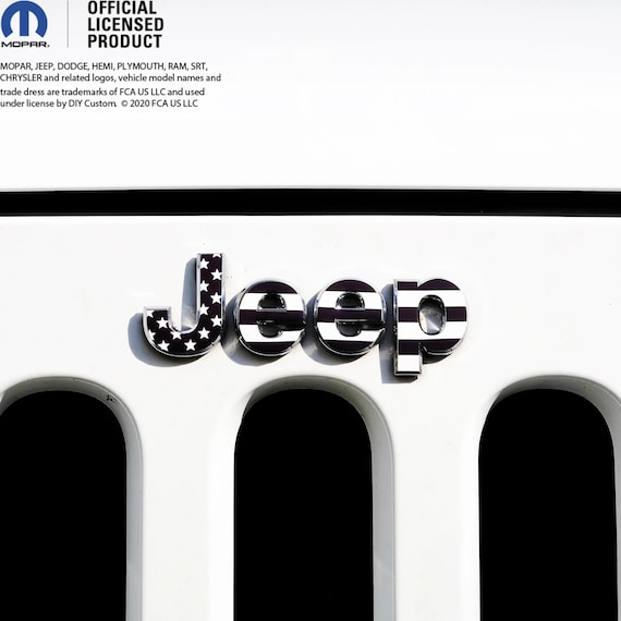 Jeep Emblem Overlay Decals - American Flag - Foto 11