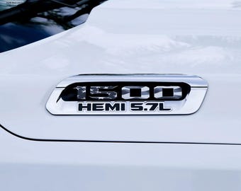 RAM 1500 motorkap embleem overlay stickers L&R grijstinten Amerikaanse vlag past op RAM Trucks 2019-2026