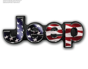 Emblema superpuesto para Jeep Wrangler JL Gladiator JT - Calcomanías de vinilo premium - Bandera estadounidense Tiny Wrapz Grand Cherokee, Compass, Liberty Patriot