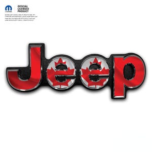 Jeep Emblem Overlay Decals - Canadian Flag