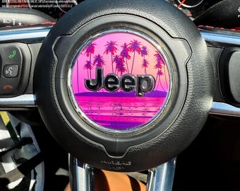 Wrangler JK Lenkrad Kreis Pink Sunset Vinyl Aufkleber 2007-2017