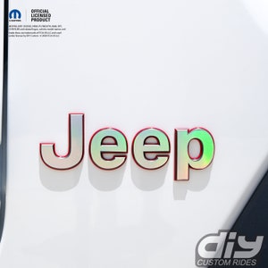 Jeep Wrangler JL Gladiator Holographic Fender Emblem Overlay Decals Fits 2018+