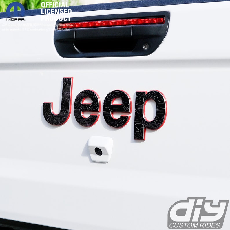 Jeep Gladiator Tailgate Emblem Overlay Decals black With Etsy
