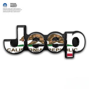Jeep Emblem Overlay Decals - California Flag