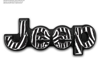Jeep Emblem Overlay Decals - Zebra
