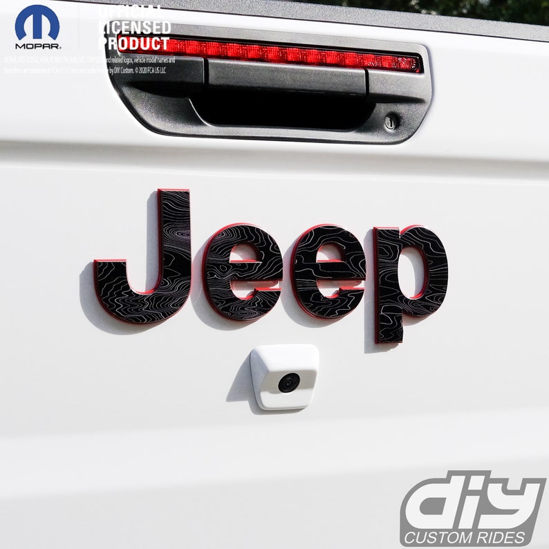 Jeep Gladiator Tailgate Emblem Overlay Decals black With Etsy
