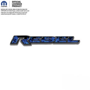 RAM 1500 Rebel Emblem Overlay Decals Blue Flames Fits 2019-2026