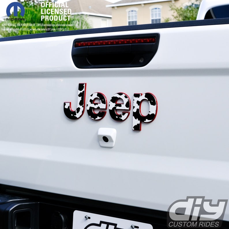 Jeep Gladiator Tailgate Emblem Overlay Decals cow Etsy