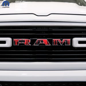 RAM Grill Emblem Overlay Decals DRIPPING RED Fits 2009-2026 1500-5500