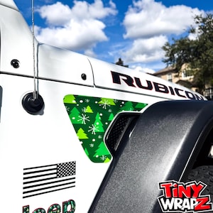 Par de calcomanías para la ventilación del guardabarros de Jeep "Árbol de Navidad" para Wrangler JL y Gladiator 2018-2026 imagen 7