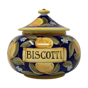 Biscuit tin 25 cm Positano Blue