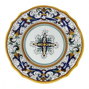 Rich Deruta Scalloped Table Plate