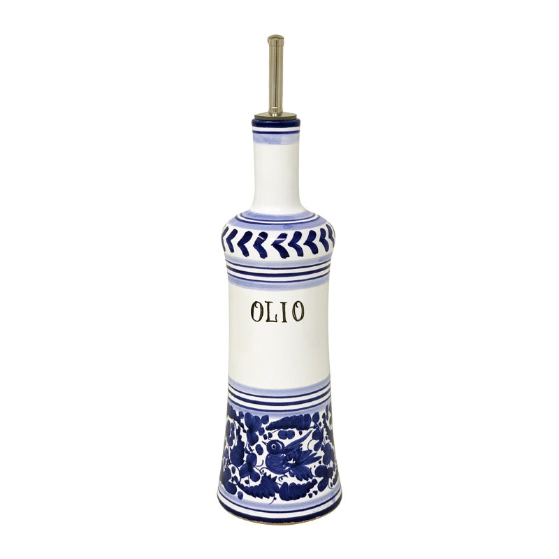 Oil bottle 1/2L 17oz with Arabesco Blue decoration