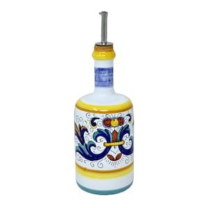 Oil bottle 7 with Ricco Deruta decoration Oil bottle 7 with Ricco Deruta decoration