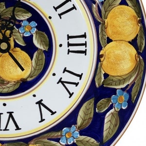 Round clock 30 cm Positano Blue