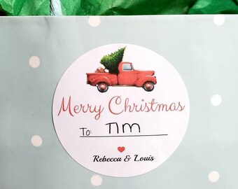Christmas Gift Stickers, Personalized Christmas Gift Stickers, Merry Christmas Labels, Custom Christmas Gift Stickers, Santa Gift Tag