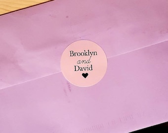 Wedding invitation envelope seals, anniversary envelope seals, name stickers, custom wedding labels, personalized wedding stickers