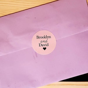 Wedding invitation envelope seals, anniversary envelope seals, name stickers, custom wedding labels, personalized wedding stickers