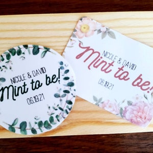 Mint to Be Mint favor stickers, mint to be favor labels, mint to be wedding, custom mint stickers, personalized mint labels