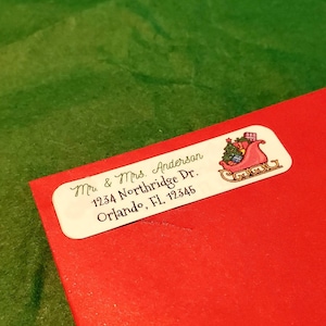 Custom Christmas Return Address labels, Personalized Christmas Return Address labels, Christmas Card labels, Christmas card address labels