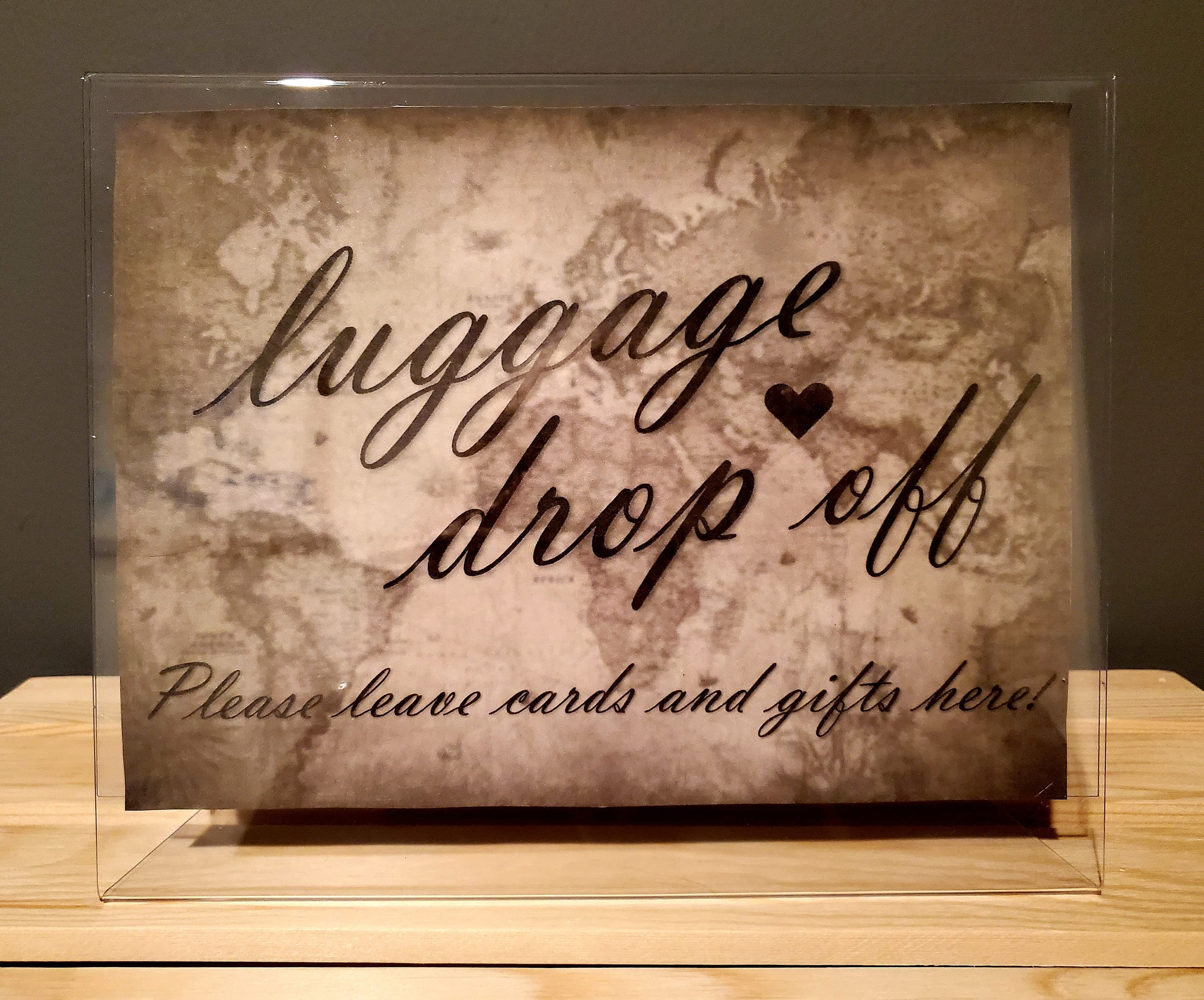 Luggage Drop off Sign Travel Themed Baby Shower Etsy