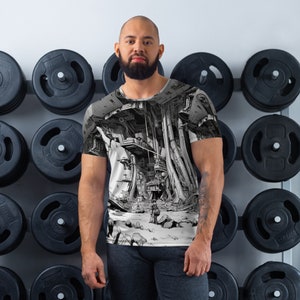 Camiseta deportiva para hombre con estampado integral Spaceyard scifi