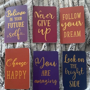 Mini Notebook w/ Inspirational Quote | Mini Journal | Pocket Notebook | 32 Pages | 3.2&quot; X 5&quot;