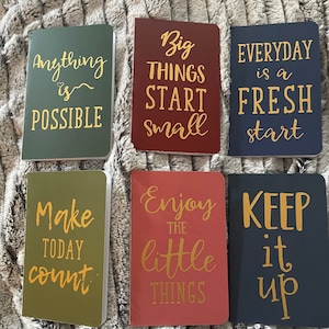 Mini Notebook w/ Inspirational Quote | Mini Journal | Pocket Notebook | 32 Pages | 3.2&quot; X 5&quot;
