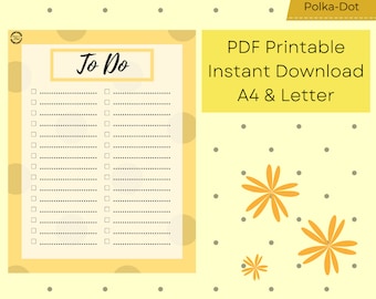 Spring To Do List: Printable Productivity Checklist (Digital Download)