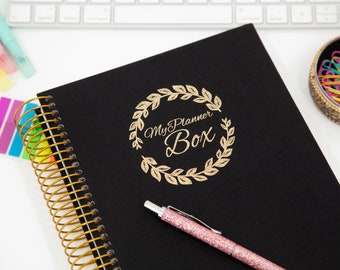 2026 Black Linen Planner: Undated Weekly, Monthly, Daily Agenda