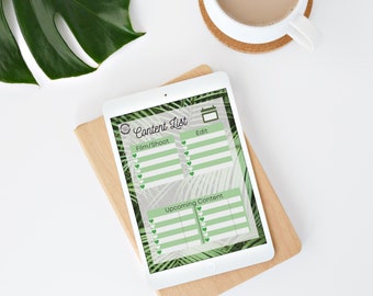 Social Media Content Planner: Photography & Videography Checklist (Instant Download)