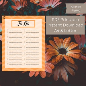 To Do List for Productivity | Checklists for productivity, Instant Download, Productivity Planner | Prink Floral Print Daily To Do