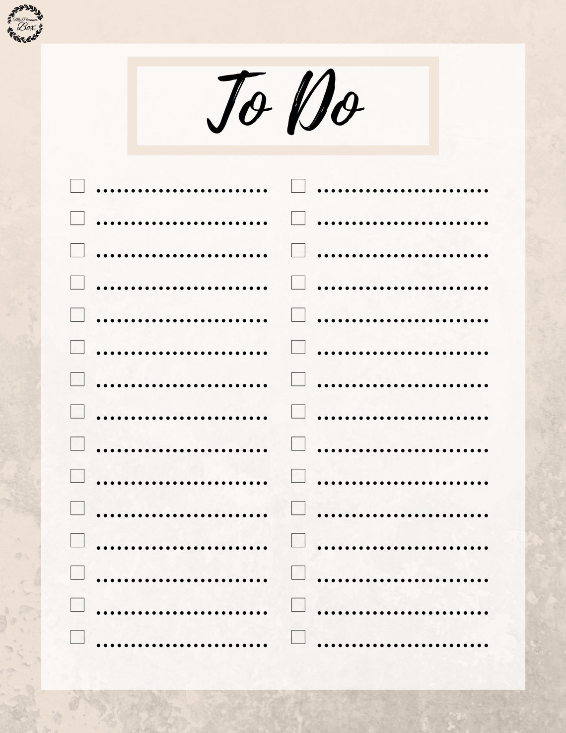 To Do List for Productivity Checklists for Productivity, Instant ...
