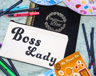 Planner Bundle Box: Personalized Pencil Bag & Mystery Items