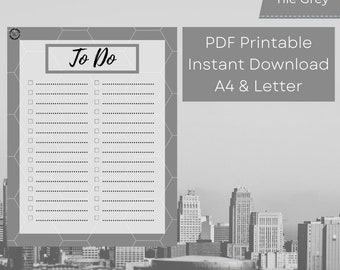 Neutral To Do List: Printable Productivity Checklist (Digital Download)