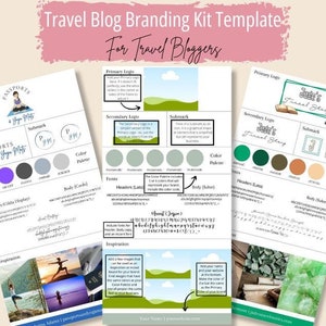 Travel Blog Branding Kit Template | Canva Templates | Travel Blog Templates | Designing Kit | Branding Template | + 2 Examples & Explanation