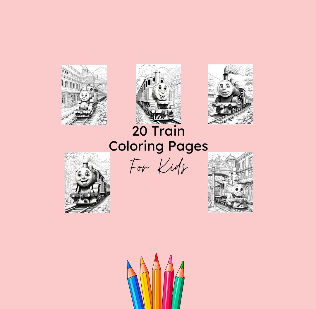 20 Train Coloring Pages for Kids Printable Train Coloring Sheets for ...