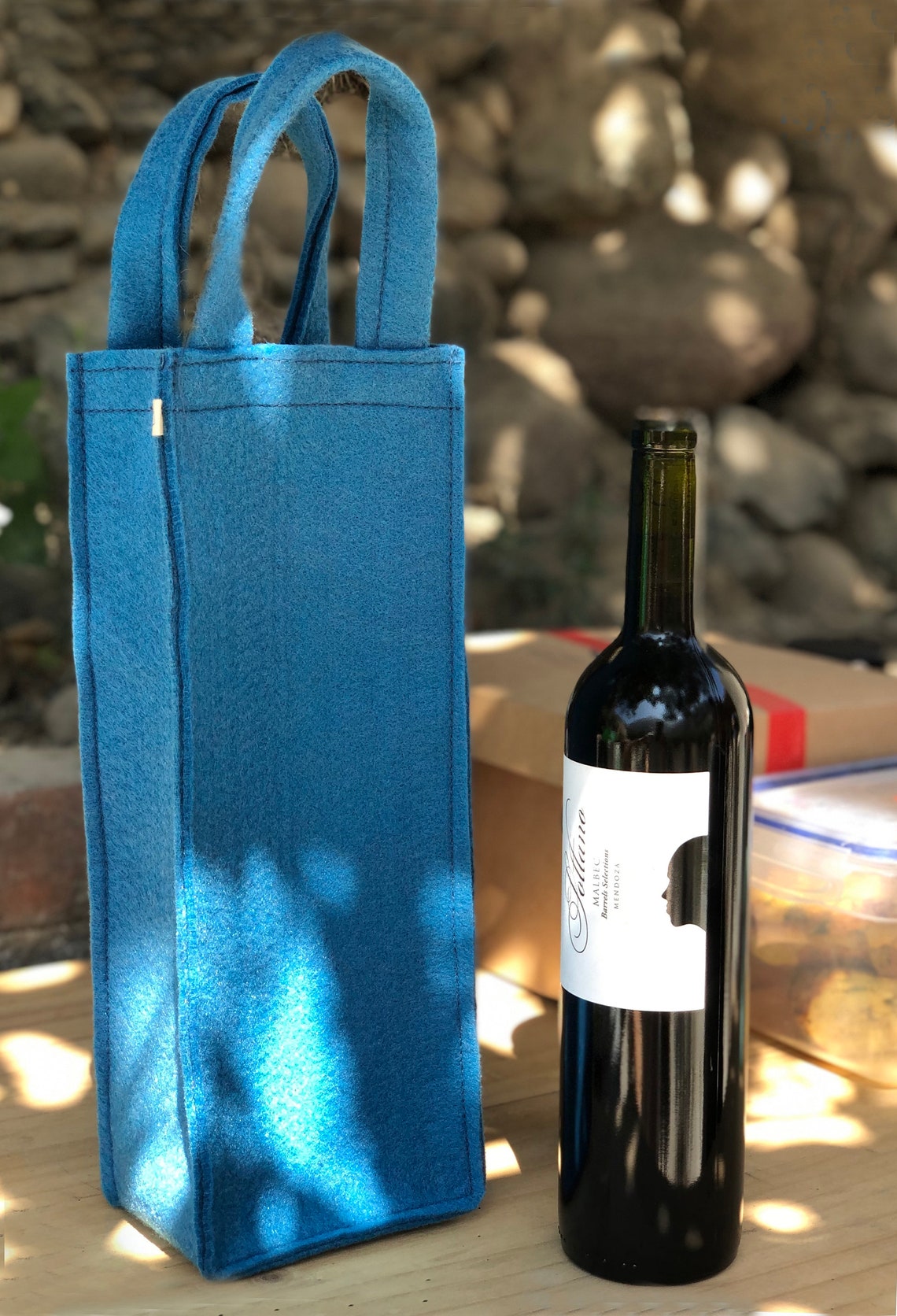 Eco Wine Bottle Tote Bottle Carrier Bag From Recycled Plastic | Etsy