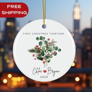 Personalized Stocking Ornament First Christmas Together Ornament Married Ornament Engaged Ornament Custom Couples Ornament Christmas Gift