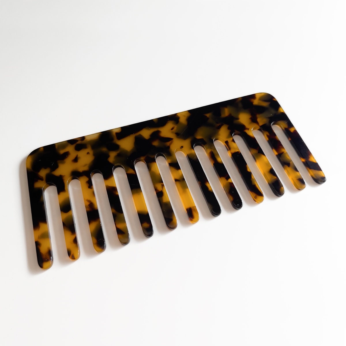 French Tortoise Shell Wide Tooth Comb Detangling Comb Etsy