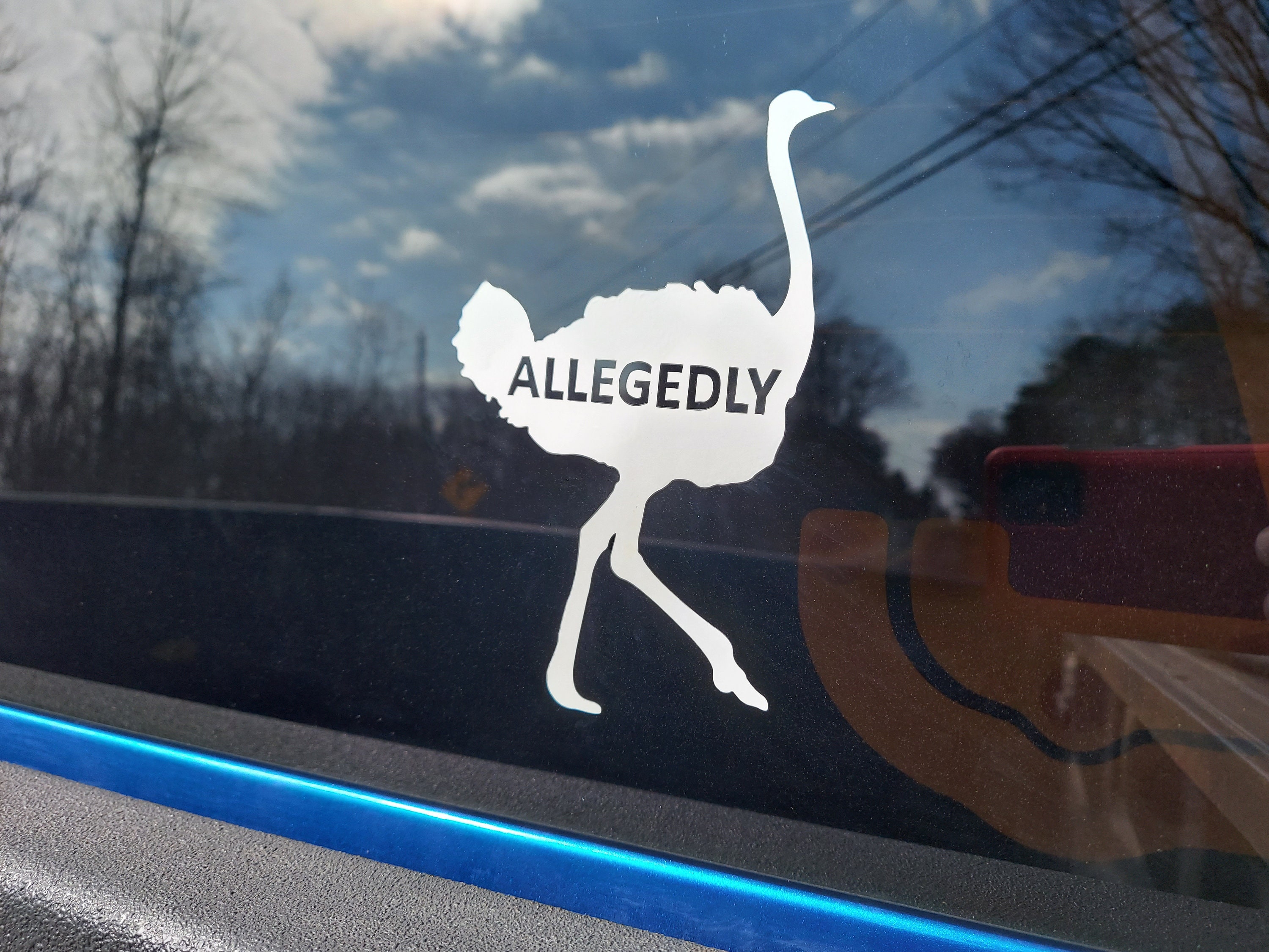 Letterkenny Allegedly Ostrich Window Decal Sticker Vinyl - Etsy