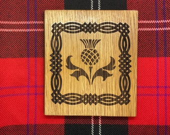 Thistle Scotch Whisky Oak Barrel Coasters made from a Barrel staves ., Prefect for a Whiskey Lover or Christmas Gift
