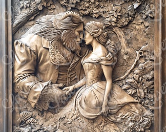 Engrave ready photo of the beauty and the beast