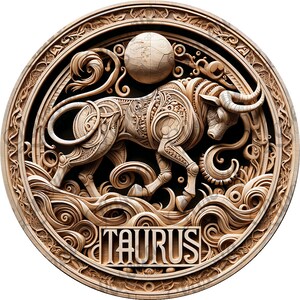 Engrave ready photo of Taurus Zodiac